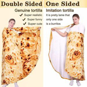 Ideal Gift Tortilla blanket double sided soft burrito flannel fleece throw blank